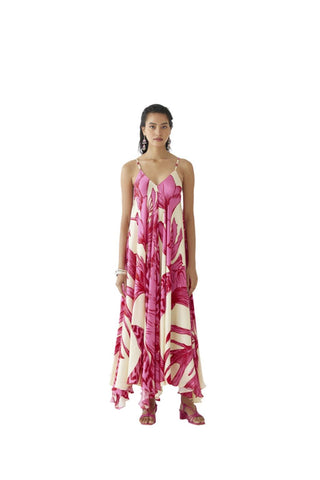 Robe rose à bretelles Aphrodite