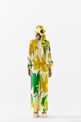 Yellow Rose Drawstring Shirt & Trousers