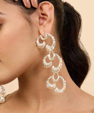 Bold Coral Silver Statement choker