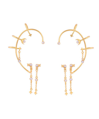 Star Moon Ear Cuff
