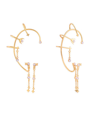 Star Moon Ear Cuff