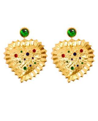 Mob Wife Studded Heart Earring