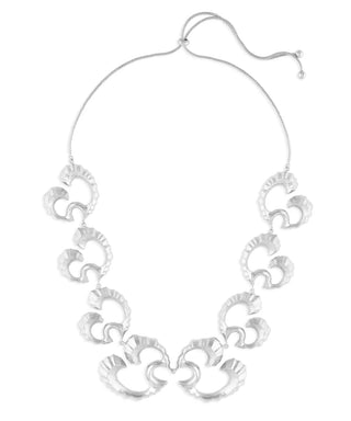 Bold Coral Silver Statement choker