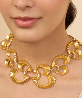 Bold Coral Statement choker