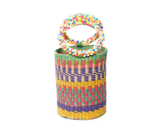 Nalah Straw Bucket Bag