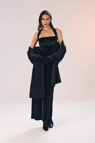 Sophie halter-neck bandage dress