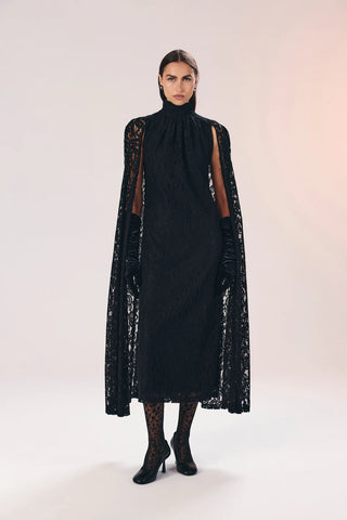 Magdalena lace cape dress