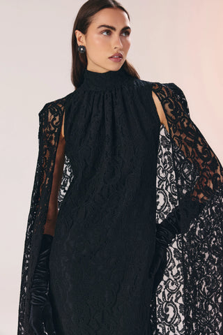 Magdalena lace cape dress