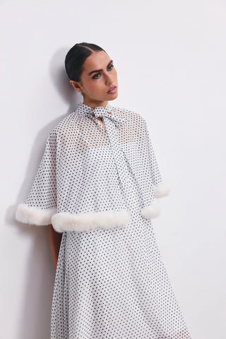 Charlotte cotton cape dress
