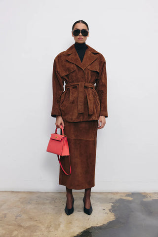 Madeliene suede oversized jacket