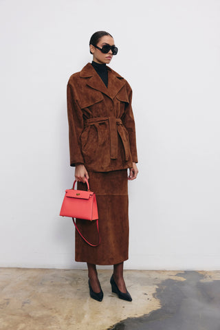 Madeliene suede oversized jacket