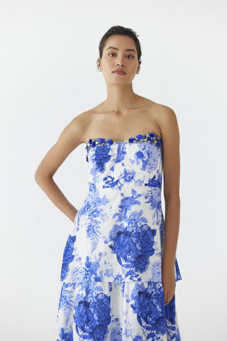 Chintz Tiered Off-Shoulder Dress