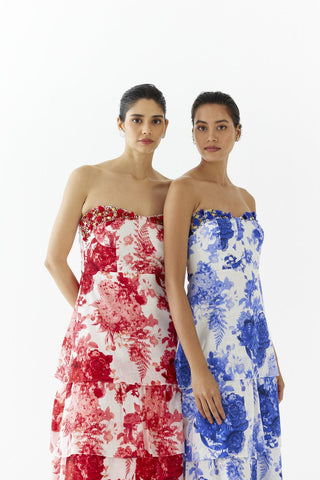 Chintz Tiered Off-Shoulder Dress