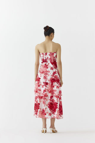 Chintz Tiered Off-Shoulder Dress