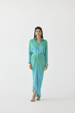 Shirt Draped Dress