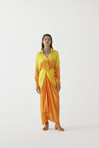 Shirt Draped Dress