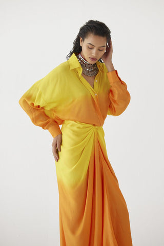 Shirt Draped Dress
