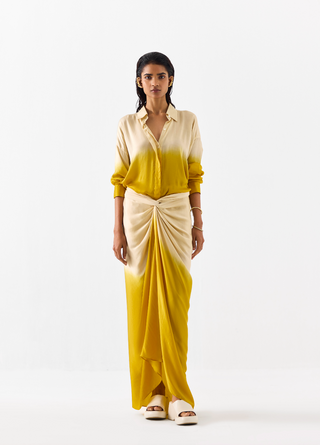 Dawn Draped Shirt Dress