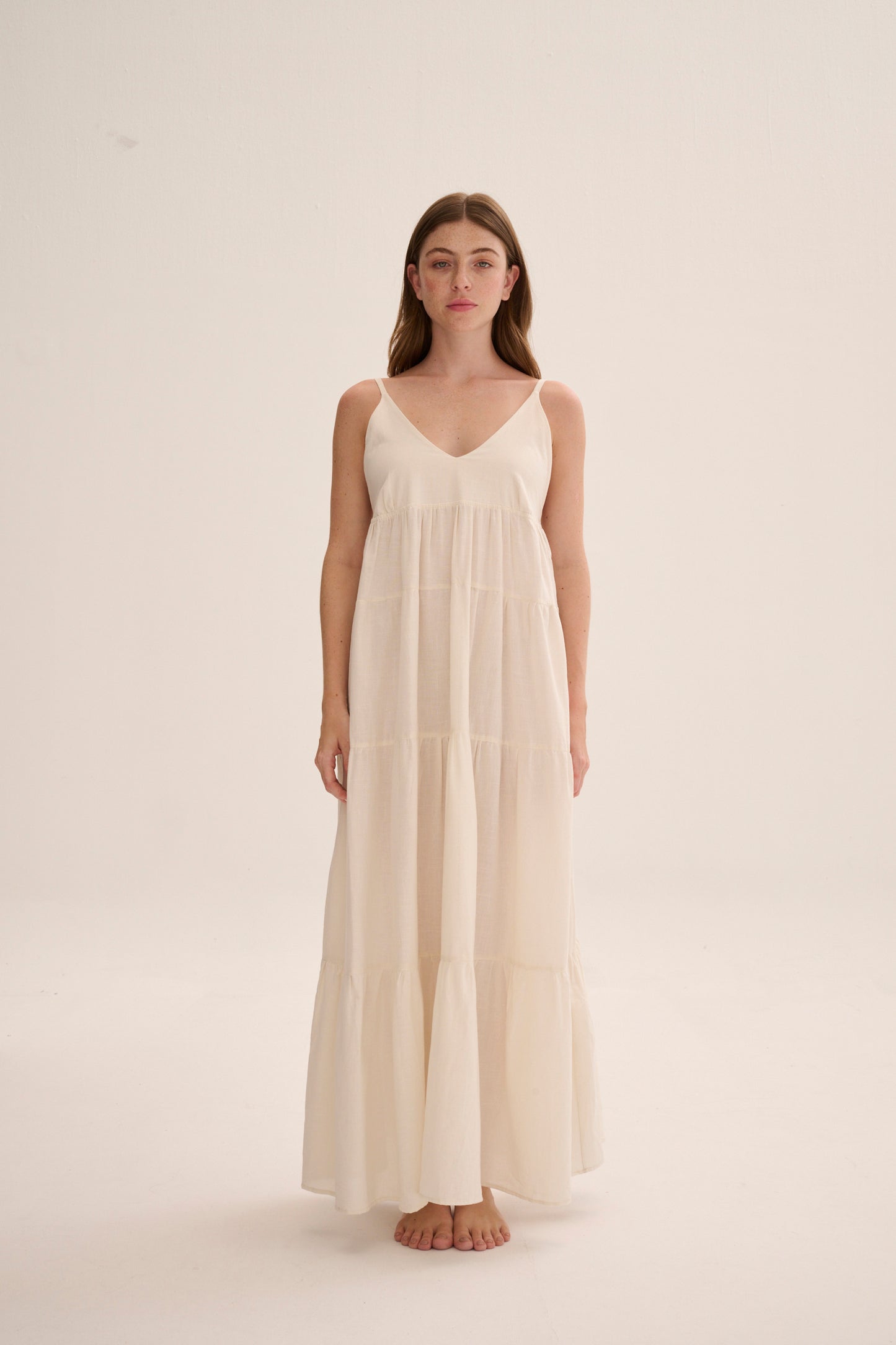 Tiempos Dress Beige