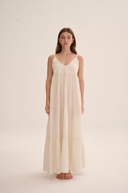 Tiempos Dress Beige