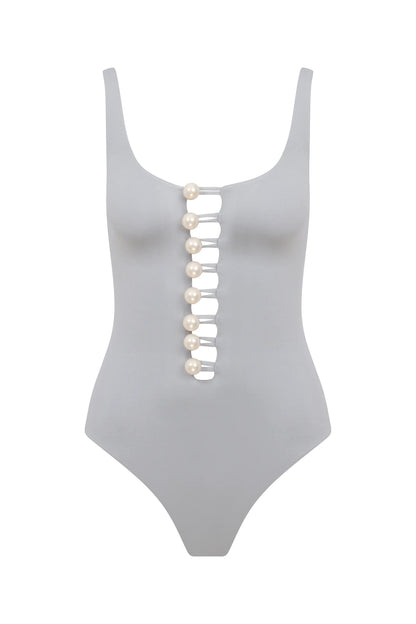 Faux-pearl Button Embellished Be Happy