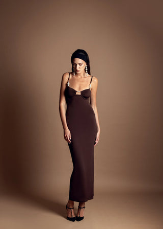 Faux-Pearl Embellished Underwired Dress