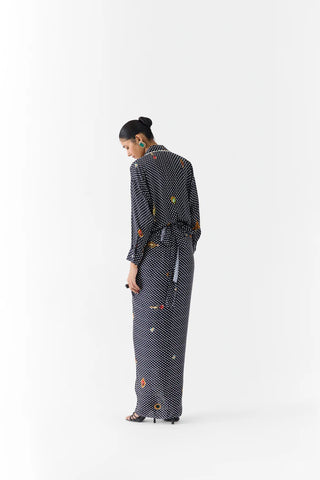 Onyx Polka Dot Shirt Dress
