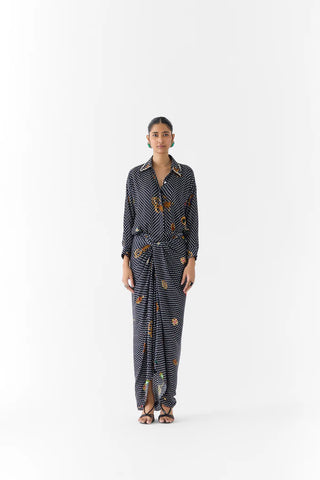 Onyx Polka Dot Shirt Dress