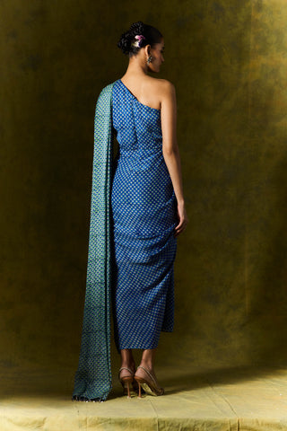 Zaroon Silk Saree Dress